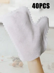 40 chiếc/10 chiếc găng tay lau bụi sợi siêu mịn màu trắng - Sử dụng được cả khi ướt và khô, găng tay lau chùi dễ dàng loại bỏ bụi bẩn, thay thế chổi quét bụi, thu gom bụi và lông thú cưng, thích hợp cho nhà bếp, phòng khách, phòng ngủ, xe hơi, đồ nội thất và cửa sổ, găng tay lau bụi gia đình, cắm trại và làm vườn. - Một kích thước phù hợp với tất cả - Xem 11
