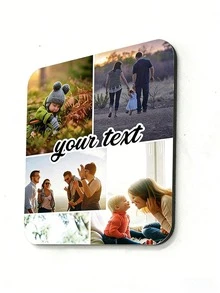 Posavasos de colaje de fotos personalizados de alto brillo, posavasos cuadrados para bebidas, posavasos redondos para café, regalos personalizados para ocasiones especiales - Multicolor - Ver 5