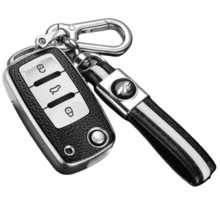 Hộp đựng chìa khóa cao cấp unisex hiệu POLO, dành cho Tiguan, Passat B5/B6/B7, Golf 6, Jetta MK6, Octavia. - Khóa da - Xem 16