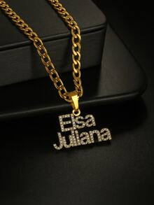 Dây chuyền khắc tên đôi theo yêu cầu, Dây chuyền khắc tên đôi mờ theo yêu cầu, Trang sức khắc tên bóng theo yêu cầu, Trang sức vàng mờ độc đáo, Trang sức khắc tên đôi theo yêu cầu dành cho cặp đôi/mẹ, Quà tặng Ngày của Mẹ - Nhiều màu - Xem 7