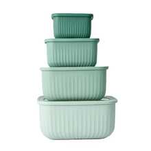 Meoky 8pcs Nested Rectangular Serving Bowls Set, Includes 4 Bowls + 4 Lids, Multi-Size Options, Salad Sauce Containers, Reusable Fridge Storage, Fridge Organizer Boxes, Party Supplies, With Ventilation Holes - View 10