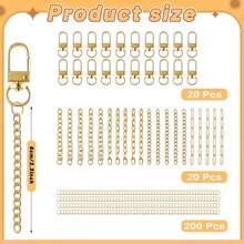 240pcs Lip Gloss Keychain Making Kit, Includes Gold Keychain Clips, Extension Chains, Open Rings, For Keychain Crafts, Wallet Making, DIY Wallet Crafts - Set - View 8