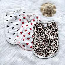 Áo khoác cho thú cưng (1 chiếc) dành cho chó/mèo nhỏ và vừa, áo khoác ấm áp mềm mại mùa thu đông, họa tiết dâu tây/trái tim/da báo. - Nhiều màu - Xem 1