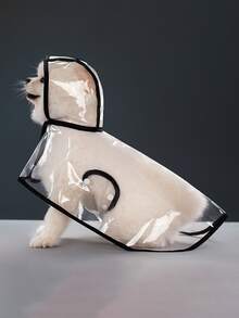 2/1 pieza Impermeable transparente para perros, ropa de lluvia para mascotas - Material EVA de Body completo con capucha (se recomienda comprar 1 talla talla grande grande que el tamaño real). Diseño exterior suave, adecuado para perros pequeños y medianos. Ideal para perros Pomerania/Bichón Frisé caminando bajo la lluvia. Impermeable para todo clima, esencial para la temporada de lluvias. - transparente - Ver 19