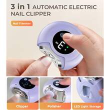 2-In-1 Electric Nail Clipper And Polisher With LED Light, Anti Pinch Polishing And Grinding Function, USB Charging, Multifunctional Nail Tool, Suitable For Home And Salon Use, Suitable For All Ages, Perfect Gift For Friends And Family - Multicolor - View 4