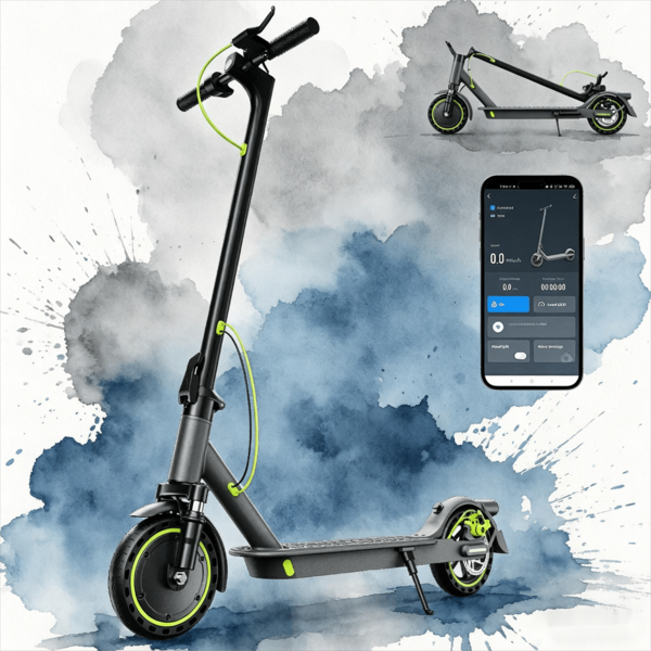 SEEMAR S6 Patinete Eléctrico Plegable para Adultos con Doble Suspensión Delantera y App – Hasta 25 km/h, Motor 350W, Ruedas de 8.5 Pulgadas, Luz LED, 3 Velocidades Ajustables, Batería 36V 7.8AH (MAX) y Pantalla LCD