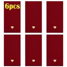 6 piezas de sobres personalizados minimalistas con impresión dorada, adecuados para decoración de Año Nuevo, Día de San Valentín, sobre rojo de Año Nuevo Chino, regalo de Año Nuevo, regalo de cumpleaños, fiesta, boda - ¡La mejor opción! - Rojo - Ver 12