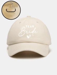 1pc Women's Classic Baseball Cap - "Bride" Heart Graphic Print - Soft Fabric In Various Party Colors - Soft Material Dad Hat Suitable For Bachelorette And Wedding Parties - One Size - View 10