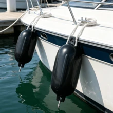 1 Set Boat Fenders, Thick PVC Material, Inflatable To Form Soft Cushion Layer, Effectively Absorb Collision Between Boat And Dock, Wharf Or Other Vessels, Prevent Scratches And Impacts, Protect Boat Paint And Structure. Reinforced Hanging Holes On Both Ends, Come With Matching Ropes For Easy Suspension On Both Sides Of The Boat - Multicolor - View 6