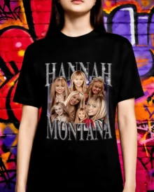 Miley Stewart 2026 Fan Tour T-Shirt, 2000s Cult Series Nostalgia Fan Merch - Black - View 8