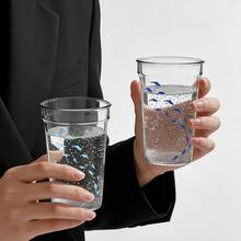 1 chiếc cốc thủy tinh trong suốt miệng rộng họa tiết cá, dùng đựng đồ uống, nước, cà phê, kiểu dáng tối giản hiện đại, phù hợp cho gia đình, quán bar, nhà hàng, lý tưởng làm quà tặng, quà tặng ngày Valentine. - Nhiều màu - Xem 9