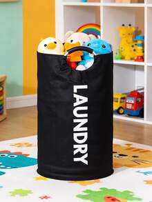 Extra Large Laundry Storage Bin With Handles, Laundry Basket, Laundry Bag With Padded Handles, Sturdy Clothes Storage Basket, Foldable For Easy Storage, Suitable For Bedroom, Bathroom Or Dorm, Classic Rectangular Design, Multi-Functional Storage Option - View 4