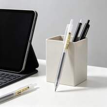 10Pcs Quick Dry Retractable Gel Pens 0.5mm Fine Point Black Ink No Cap Design For School Office - Black - View 8