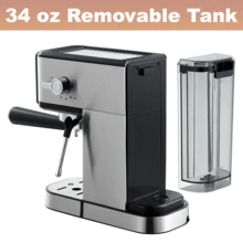 Tesslux 20Bar Espresso Machine With Dual Boiler, LCD Touch Control & Milk Frother| Compact Home Coffee Maker For Café Style Cappuccino & Latte, 304 Stainless Steel - Xem 3