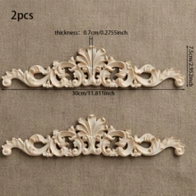 5pcs Solid Wood Carving Horizontal Flowers, Home Decorations, Suitable For Cabinets, Doors And Windows, Furniture, Background Walls, Porches, Offices And Other Decorations, Holiday Decorations, DIY Decorations. - Multicolor - View 12