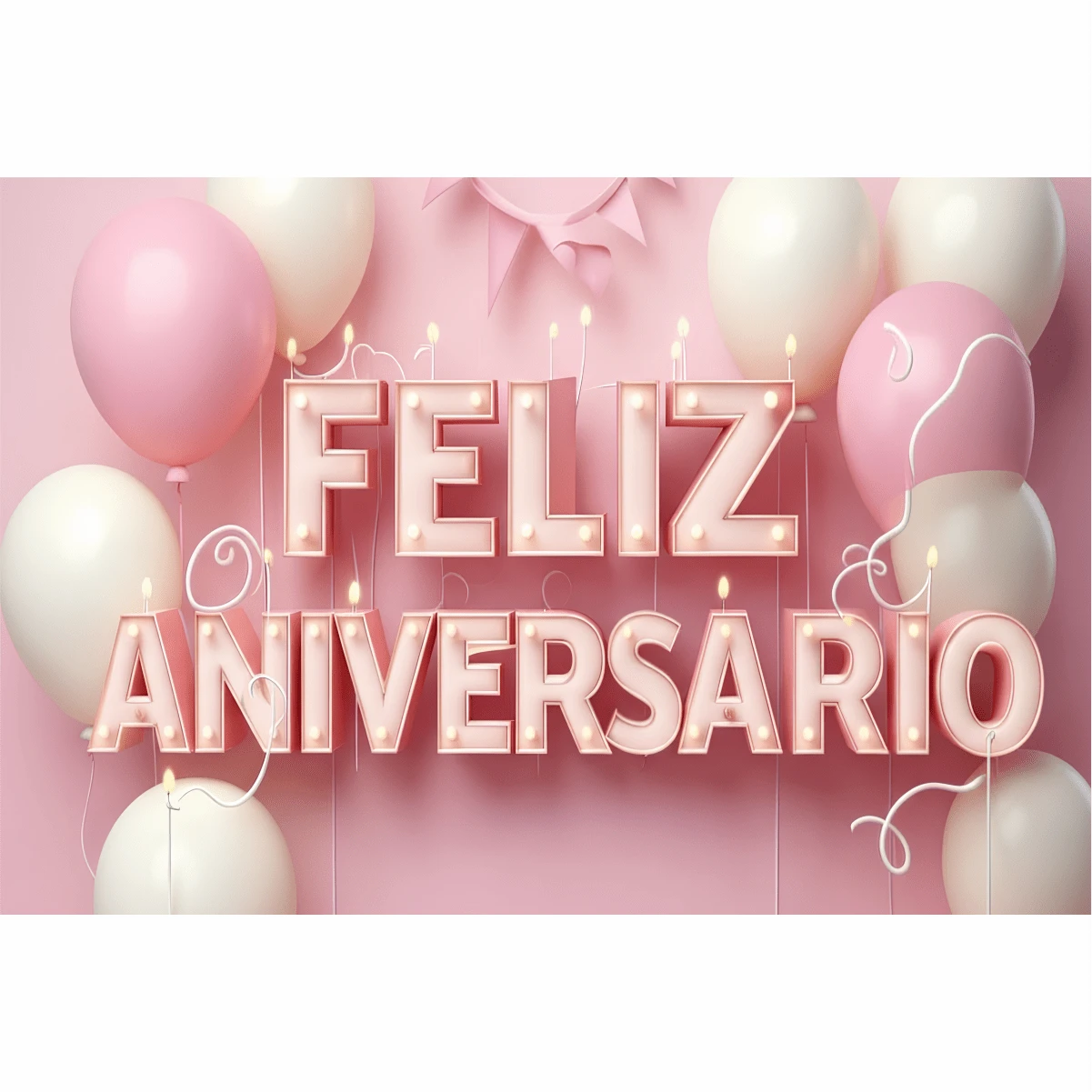 Rectangular Happy Birthday Banner 2.20x1.80 Sublimated Fabric - 1 YEAR - View 1