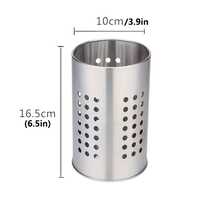 Rak Penyimpanan Peralatan Dapur Stainless Steel - Keranjang Peralatan dengan Desain Drainase, Pengering Peralatan Dapur Multifungsi Cocok untuk Penyimpanan di Atas Meja, Pengorganisasian Dapur - View 9