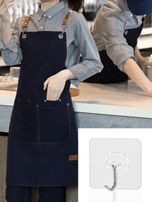1 chiếc tạp dề làm việc bằng vải bạt bền chắc, chống thấm nước, có nhiều túi và dây đeo chéo lưng điều chỉnh được. Yếm chuyên nghiệp, chịu lực cao, phù hợp cho cả nam và nữ, dành cho barista, đầu bếp, nhà tạo mẫu tóc và thợ làm bánh. Thiết kế hiện đại, tối giản, màu trơn, bảo hộ cho quán cà phê, tiệm nail, nhà hàng, quán bar, tiệm bánh và bếp nướng BBQ tại nhà. - Nhiều màu - Xem 10