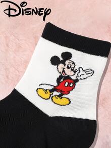 Disney 5双装可爱米妮儿童袜子，春夏必备。透气婴儿袜，男女童均适用，适合上学和居家日常穿着。 - 彩色 - 查看 5