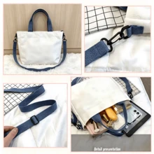 1 chiếc túi tote vải canvas hình Miffy, túi xách đeo vai dễ thương, thích hợp cho trường học, làm quà tặng, sinh nhật, ngày Valentine, mùa tựu trường. - Nhiều màu - Xem 5