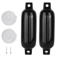 1 Set Boat Fenders, Thick PVC Material, Inflatable To Form Soft Cushion Layer, Effectively Absorb Collision Between Boat And Dock, Wharf Or Other Vessels, Prevent Scratches And Impacts, Protect Boat Paint And Structure. Reinforced Hanging Holes On Both Ends, Come With Matching Ropes For Easy Suspension On Both Sides Of The Boat - Multicolor - View 12