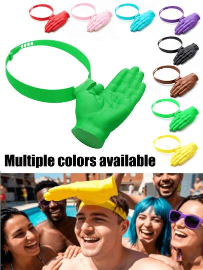 棕榈帽，趣味手形遮阳帽，时尚配饰，独特帽子，派对帽，节日帽，新奇帽子，幽默头饰，个性帽子，拍照道具帽，夏季户外防紫外线