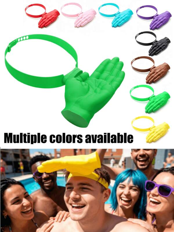 棕榈帽，趣味手形遮阳帽，时尚配饰，独特帽子，派对帽，节日帽，新奇帽子，幽默头饰，个性帽子，拍照道具帽，夏季户外防紫外线