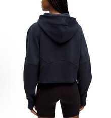 Lululemon Women's Scuba Oversized Half-Zip Short Wear Hoodie | Premium Cotton-Blend Fleece Sweatshirt | Luxury Soft Breathable Pullover | Chic Boxy Fit Short Hooded Jumper | Cozy Athletic Leisure Hoodie With Kangaroo Pocket - Màu xanh hải quân - Xem 2