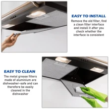 Lislark High-Efficiency 5-Layer Metal Grease Filter For Cooker Hood (1 Pack/2 Pack) – Universal Fit, Durable Aluminium Design, Perfect For Home Chefs & Restaurants - 銀色 - 查看 7