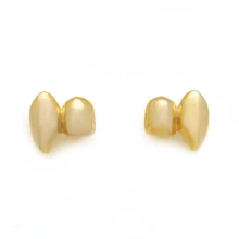 1 Set Unisex Hiphop Style Smooth Dual-Tip Upper Teeth & Horizontal Bar Lower Teeth Zirconia Decor, Suitable For Nightclub Party - Multicolor - View 9