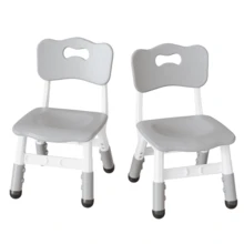Silla ajustable para niños con 3 niveles de altura – Asiento duradero de plástico para niños de 2 a 6 años, ideal para casa, aula y guardería - A - Ver 2