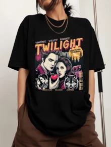 Retro Vintage Twilights Men's Sports T-Shirt With Crew Neck And Print, Short Sleeves - Black - View 6