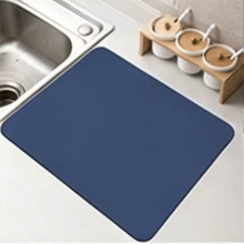 1 Piece, Solid Color Diatomaceous Earth Absorbent Mat, Dish Drying Mat, High Temperature Resistant And Anti-Scald Insulation Mat For Home And Restaurant Kitchen Countertops, Coffee Machine Mat, Suitable For Kitchen, Desktop, Coffee Machine, Bar Counter, Kitchen Accessories - Multicolor - View 8