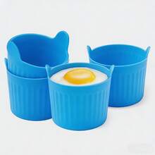 4pcs Premium Silicone Air Fryer Baking Molds - Non-Stick, Muffin Cups For Eggs, Cupcakes, Pancakes, Pudding, Custard, Durable Silicone Material, Great For Cooking/Healthy Cooking, No Electricity Required, Suitable For Home Kitchen/All Air Fryer Models/Health-Conscious People, Essential Baking Accessory - Multicolor - View 11