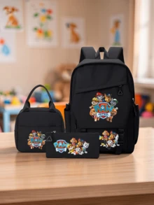 Paw Patrol 3件套汪汪队立大功大容量背包 - 手提袋和铅笔盒，配有可调节肩带，适合日常通勤、返校和旅行。 - 彩色 - 查看 10