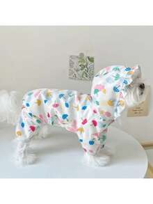 Pet Raincoat, Waterproof 4-Leg Dog Raincoat With Transparent Hood, Quick Drying, Suitable For Small And Medium Dogs - Multicolor - View 11