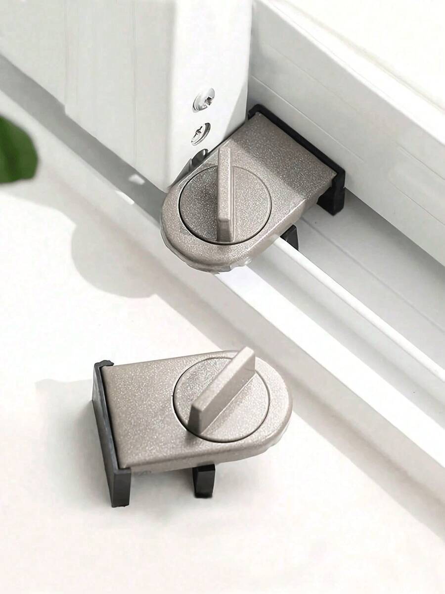 Aluminum Alloy Sliding Door & Window Lock - Enhanced Anti-Theft, Living Room Sliding Door Lock, Sliding Door Limiter Protector, Anti-Pinch, Anti-Theft, Anti-Fall Functions, Suitable For Home Safety - Multicolor - View 1
