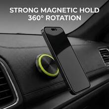 Metal Magnetic Car Phone Holder, Strong Adsorption Stable Support, 360 Degree Rotation, Navigation Bracket, Fits Various Car Models, One-Handed Operation - A - View 6