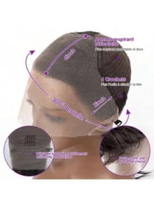 CEXXY 360 Full Frontal Lace Wig, Curly Human Hair Wig, 91 Cm (36 Inches), Water Curly, Ready To Wear, 200% Density, Brazilian Curly HD Lace Hair, Untreated, Natural Hairline With Baby Hairs, Deep Part, Ideal For Everyday Wear And Parties - Natural Black - Xem 11