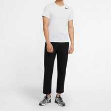 Nike Dri-Fit 小Logo梭織休閒九分針織運動褲 男款 黑色 - 黑色 - 查看 3