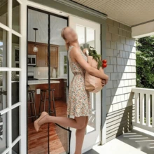 1pc Magnetic Screen Door, Breathable Mosquito Net, Self-Closing Magnetic Mesh Curtain, Allows Fresh Air While Keeping Insects Out, Suitable For Bedroom, Kitchen, Living Room, Dining Room, Balcony, Pet Friendly - Magnetic Snap Door Curtain - View 2