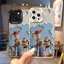 Disney Toy Story Phone Case, Kawaii 3D Inflatable Plush Effect Full Squad Print With Woody, Buzz Lightyear, Slinky Dog, Hamm & Rex, "GOOD LUCK" Camera Lens Border, Shockproof TPU Protective Back Cover For IPhone 17, 16, 15, 14, 13, 12, And 11 Pro ,Galaxy S22 ,S23,S24,S25 Models.. A Fun Gift For Family, Friends, Birthdays, Holidays, And Special Occasions. - Black - View 4