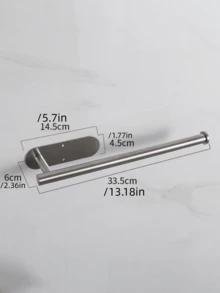 1 Giá Treo Khăn Giấy, Giá Treo Khăn Giấy Nhà Bếp Bằng Thép Không Gỉ, Có Keo Dán Hoặc Không Cần Khoan, Kiểu Mở Hiện Đại, Thích Hợp Cho Nhà Bếp & Phòng Tắm, Có Màu Đen/Vàng/Bạc - Nhiều màu - Xem 6