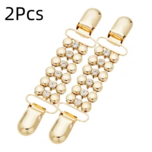 新款水钻爪链服装夹，鸭嘴夹披肩开衫毛衣胸夹配饰纽扣胸针 - 多色 - 查看 13