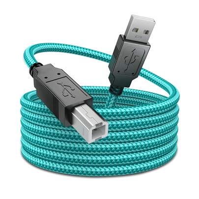MPATIBY 1.5米USB打印机线，USB A型打印机线，USB 2.0公对公扫描仪连接线，高速打印机线，适用于HP Lexmark打印机