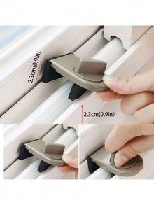Aluminum Alloy Sliding Door & Window Lock - Enhanced Anti-Theft, Living Room Sliding Door Lock, Sliding Door Limiter Protector, Anti-Pinch, Anti-Theft, Anti-Fall Functions, Suitable For Home Safety - Multicolor - View 5