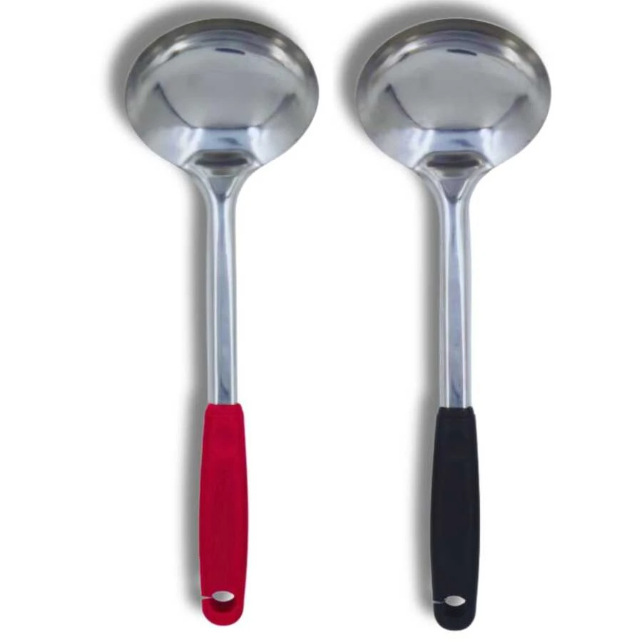 Stainless Steel Ladle For Serving Beans, Soup, And Sauce. Durable And High-Quality. - KIT OF 3 UNITS - View 1