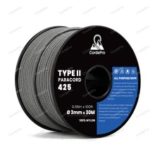 3mm x 30m 傘繩 Type II 尼龍編織多用途繩，適用戶外露營、DIY 手作、手鍊、掛繩、狗項圈與固定綁繩，耐用重型繩 - 彩色 - 查看 15
