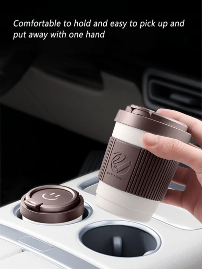 Car Coffee Cup Ashtray, One-Click Flip-Top Car Ashtray, Portable Multifunctional Car Ashtray