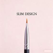 1pc Flat Concealer Brush, Ultra-Thin Precision Concealer Brush, Makeup Tool For Smooth, Even Application Of Foundation And Eyeshadow - Black - View 2